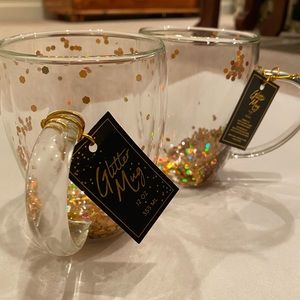 Glitter Mugs Set of 2